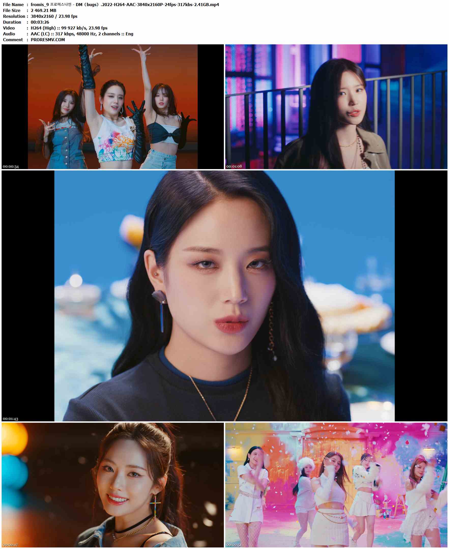 fromis_9 프로미스나인 - DM（bugs）.2022-H264-AAC-3840x2160P-24fps-317kbs-2.41GB官方MV_高清MV